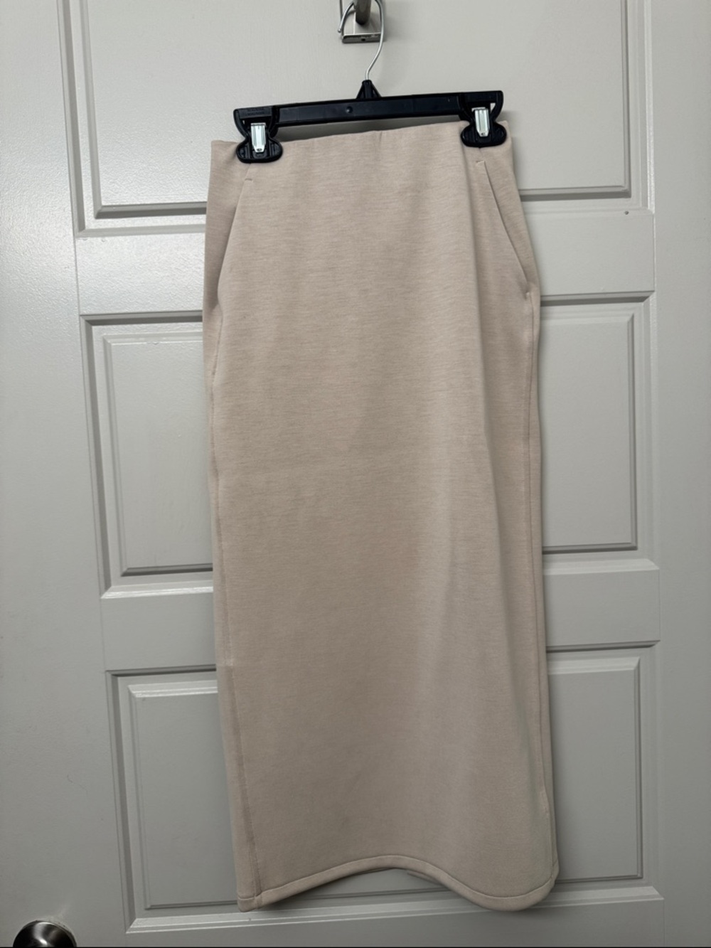 lululemon athletica Cream Midi Knit Pencil Skirt